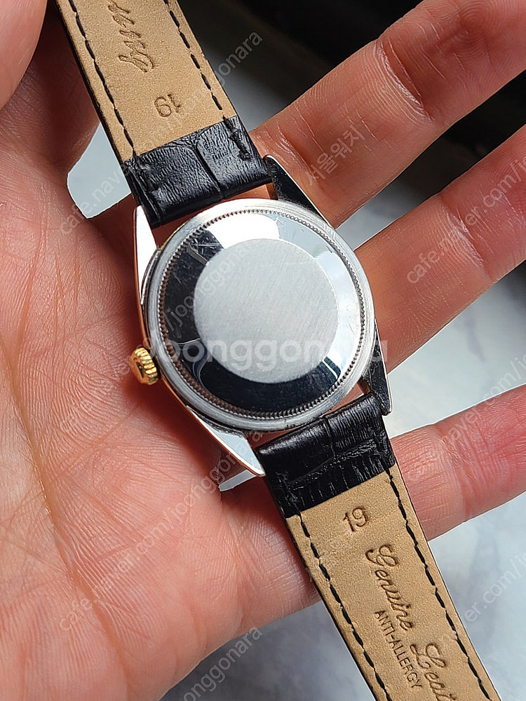 [정품] 롤렉스 오이스터 퍼페추얼 실버 14K 골드필드 오토메틱 가죽 (Rolex Oyster Perpetual 1...--8