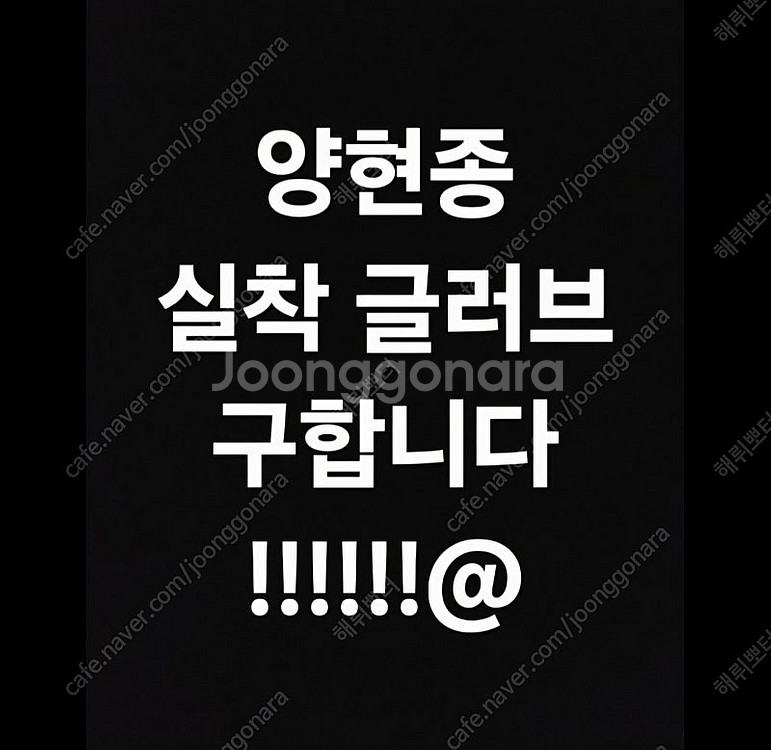 높은가격으로 삽니다)기아타이거즈 양현종 실사 글러브 실...--0