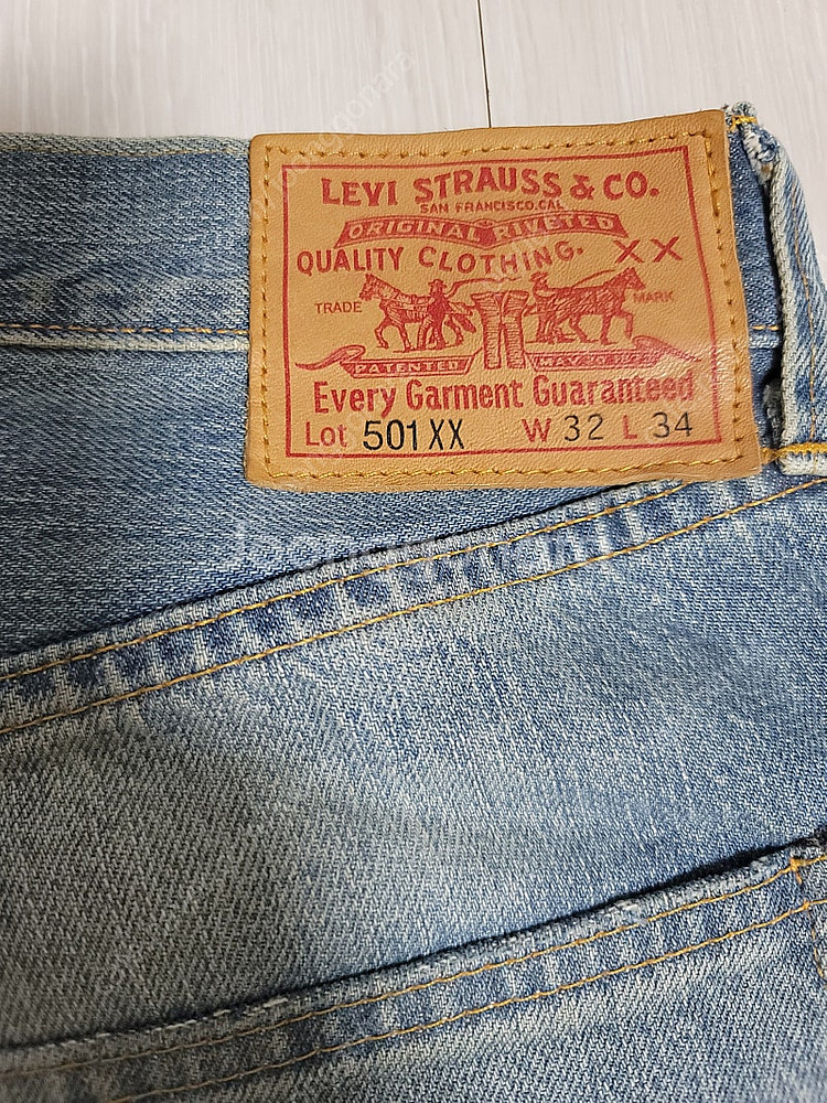 리바이스 LVC 47501 W32 L34 워싱진 판매합니다--3