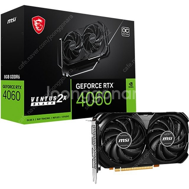 MSI 지포스 RTX 4060 벤투스 2X 블랙 OC ...--0
