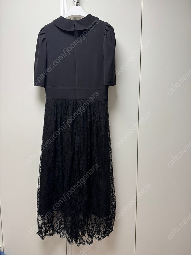 베르데오시도 Sirène Dress Black Silk & Lace S--1