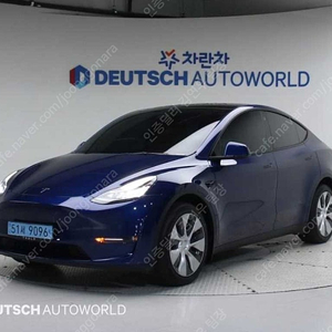 2022년형 파란색 테슬라 모델Y 중고 테슬라 중고 86,084 km 롱 레인지 중고차시세가격