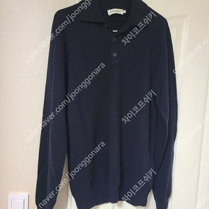 맨온더분 캐시미어 다크네이비 니트 긴팔 카라 L사이즈 운포 13