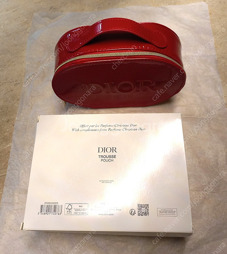 디올(Dior) 샤이니 레드 화장품 파우치(새상품)--5