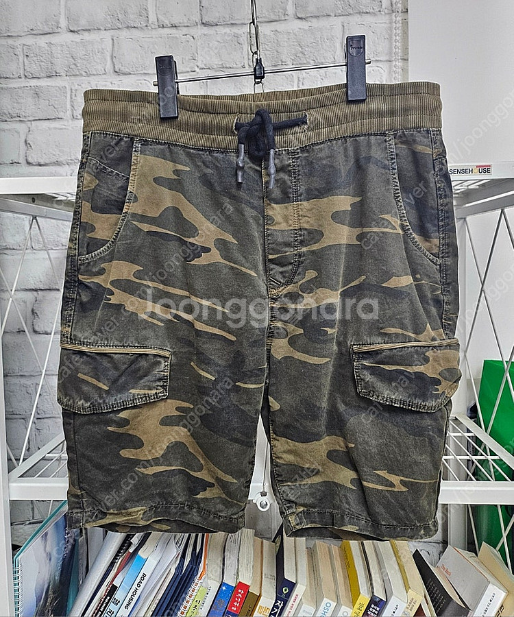자라 카고팬츠 밀리터리 카모플라쥬 쇼츠 남성 카고반바지...--0