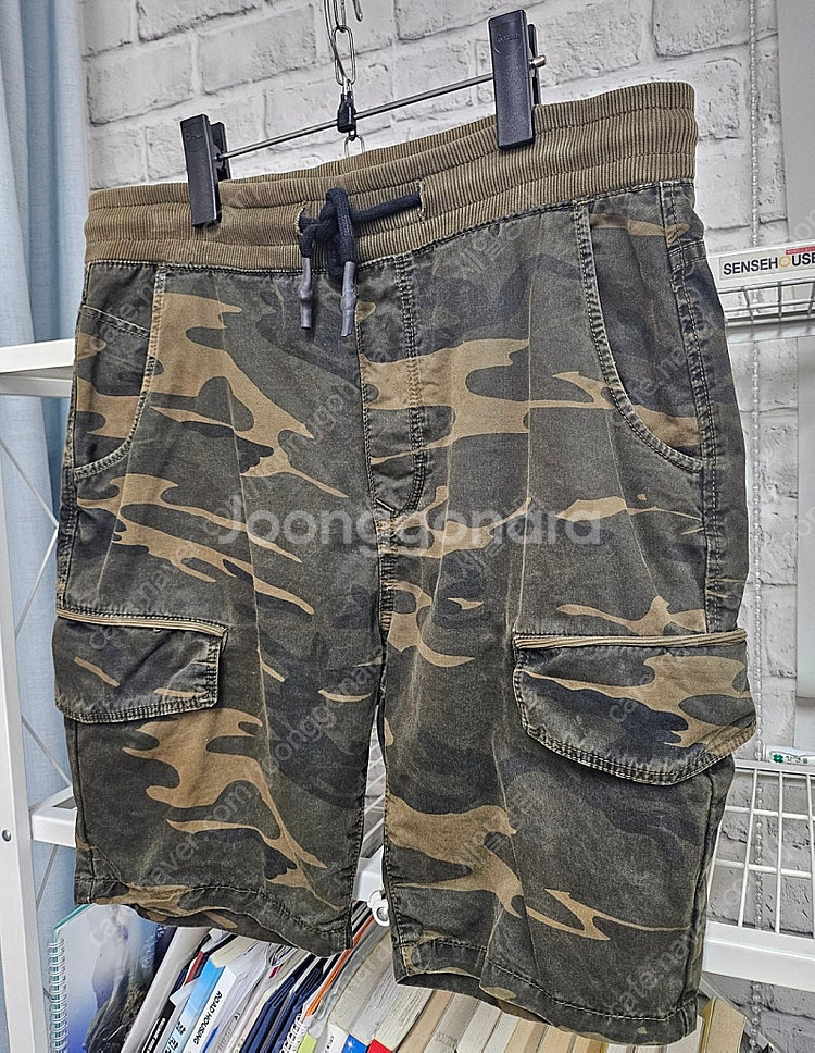 자라 카고팬츠 밀리터리 카모플라쥬 쇼츠 남성 카고반바지...--1