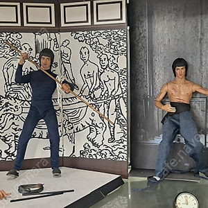 한정판 고퀄리티 이소룡피규어 용쟁호투 2PS 28cm 일본구입