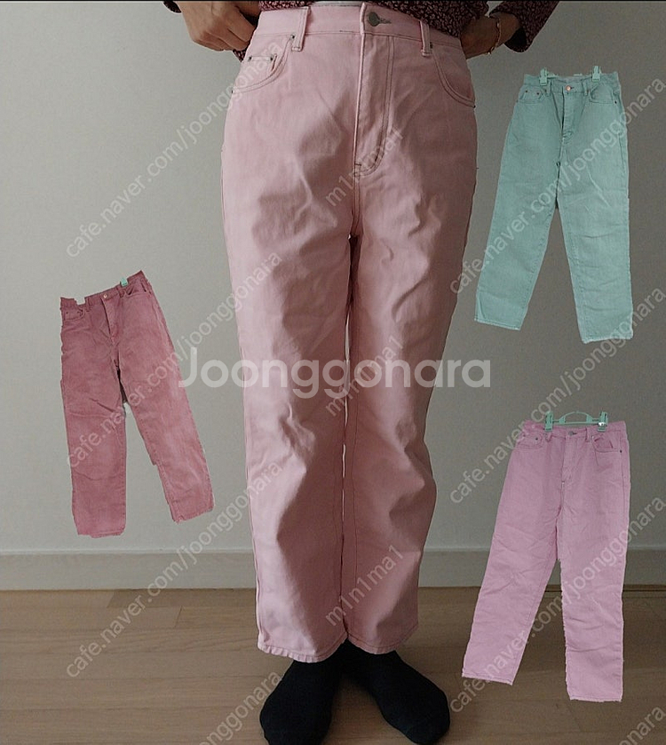 [3개 일괄] 여성 봄가을 코튼데님팬츠 면청바지 29사...--0