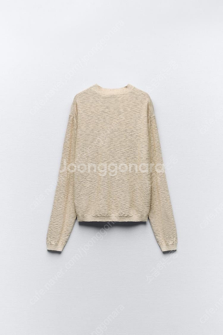 zara 자라 코튼 & 리넨 린넨 블렌드 플레인 스웨터...--3