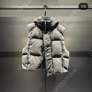구매글) 준지 23fw 데님 다운 베스트 (패딩조끼)