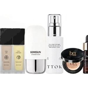 뷰티지아나 메이크업세트(물비비크림 30ml / 물프라이머 30ml / new기미선 50ml / 티톡크림 60ml / X5쿠션 14g / 원드롭 20ml)