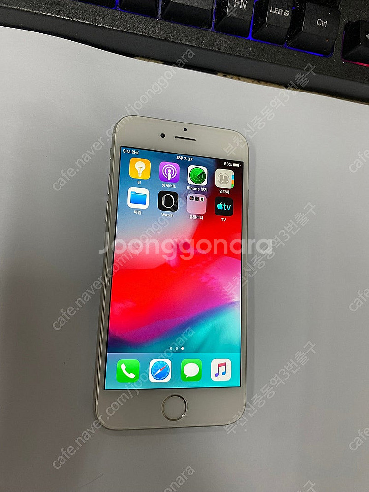 496742 아이폰6 실버 액정SS급 128GB 배터리...--1