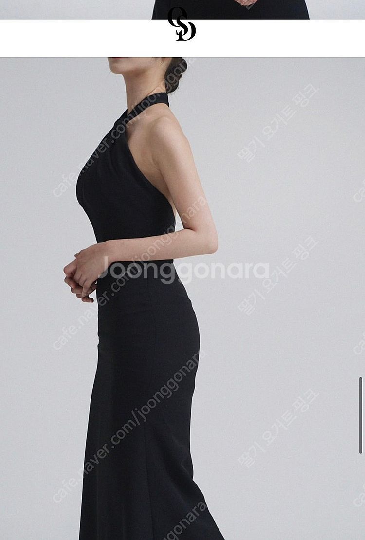 아워스페셜데이 블랙 홀터넥 드레스 웨딩촬영블랙드레스--4