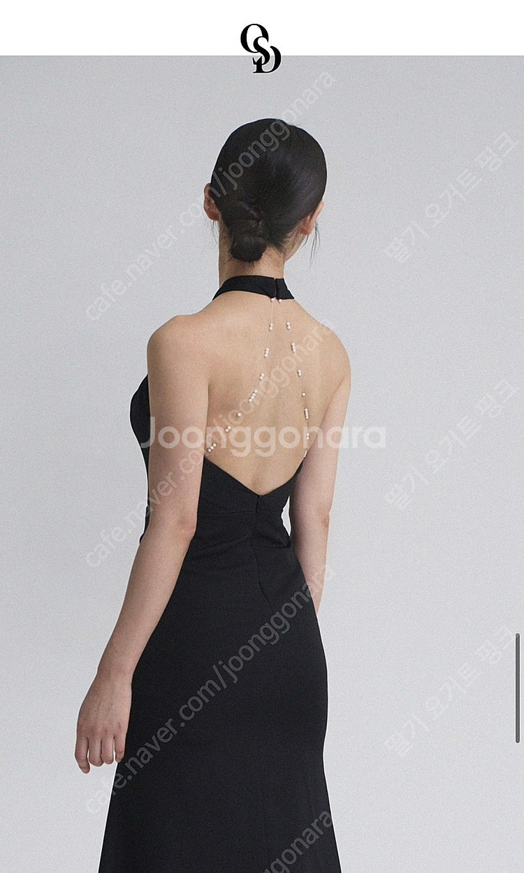 아워스페셜데이 블랙 홀터넥 드레스 웨딩촬영블랙드레스--5