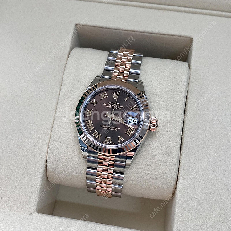 [새제품] 롤렉스 레이디 데이트저스트 초코 로만 로즈 골드 콤비 28mm 279171--0