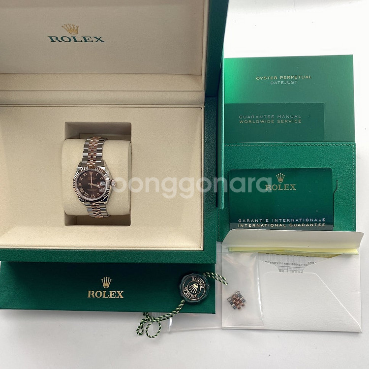 [새제품] 롤렉스 레이디 데이트저스트 초코 로만 로즈 골드 콤비 28mm 279171--5