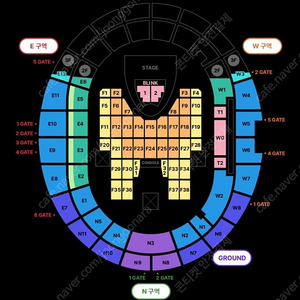 블랙핑크 블핑 고양 콘서트 첫콘 막콘 W1 플로어 1좌석 단석 2연석 양도