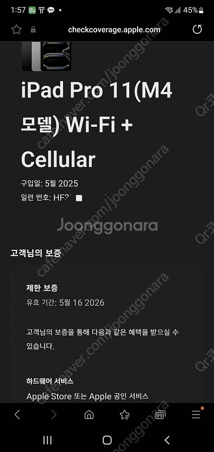 2025 아이패드 프로 11 인치 m4 셀룰러 1Tb ...--1