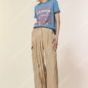 한섬 랑방 백 밴딩 크링클 포켓 팬츠