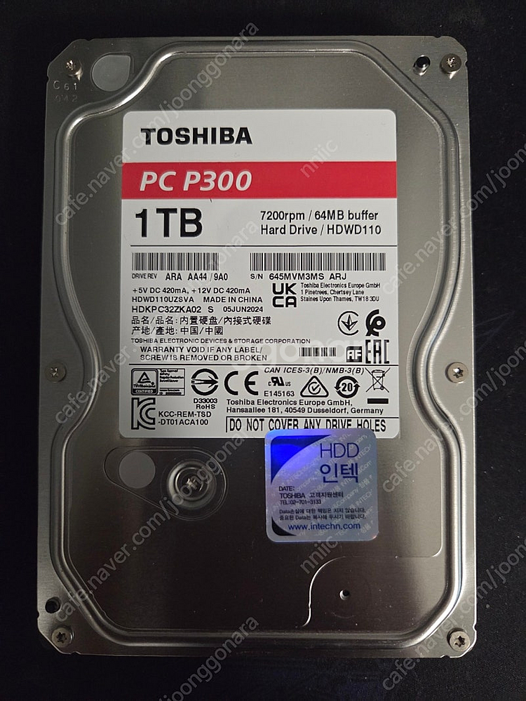 TOSHIBA PC P300 1TB HDD 7200RP...--0