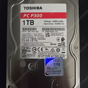 TOSHIBA PC P300 1TB HDD 7200RPM