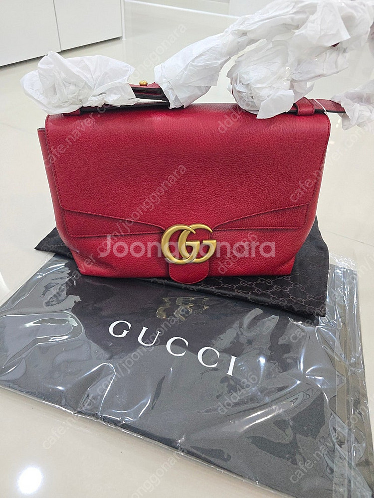 [정품] GUCCI 구찌 마몬트 숄더백 라지 레드 미사...--0