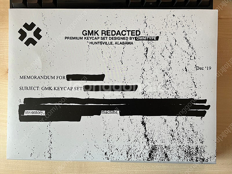 옴니타입 GMK Redacted 키보드 키캡--3