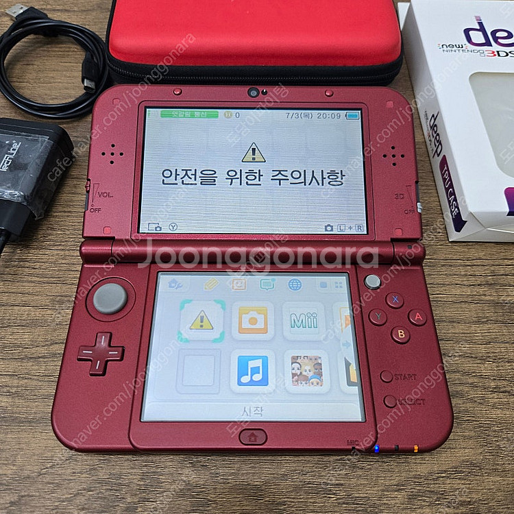 닌텐도 new 3ds xl 레드 순정제품 A급 상품 판...--6