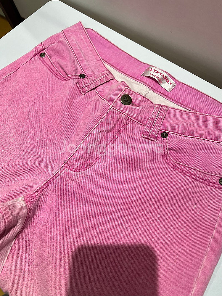레오날드(Leonard) 핑크 워싱 팬츠--0
