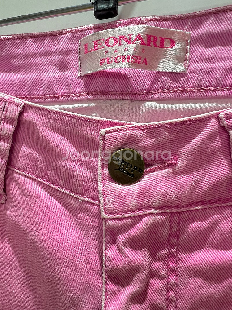 레오날드(Leonard) 핑크 워싱 팬츠--5