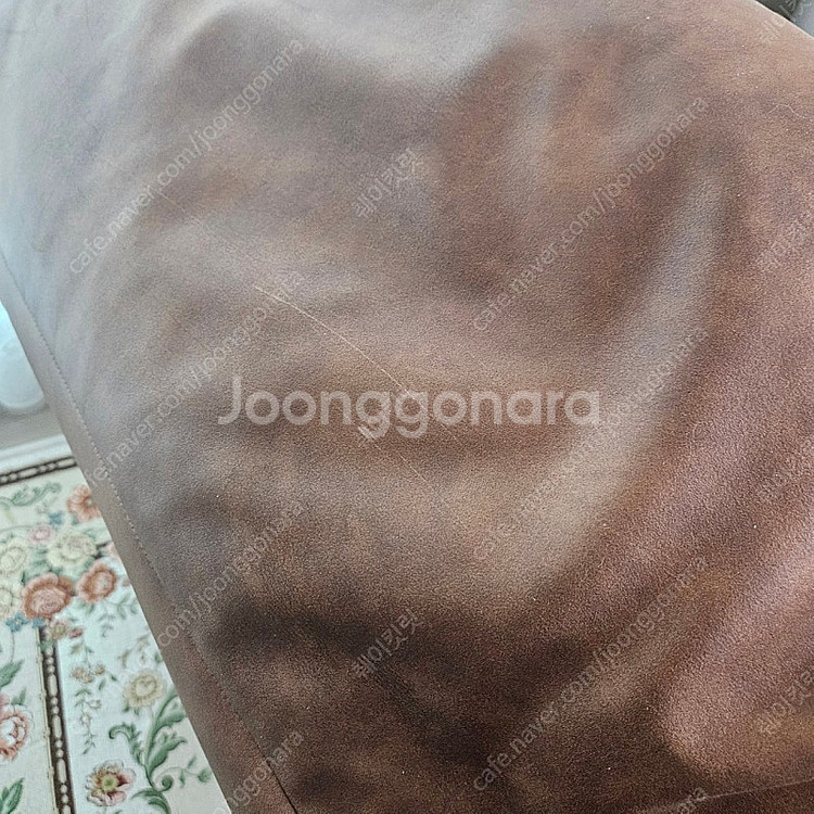플래지어 톰 소프트 가죽 빈백 소파 빈티지 브라운--2