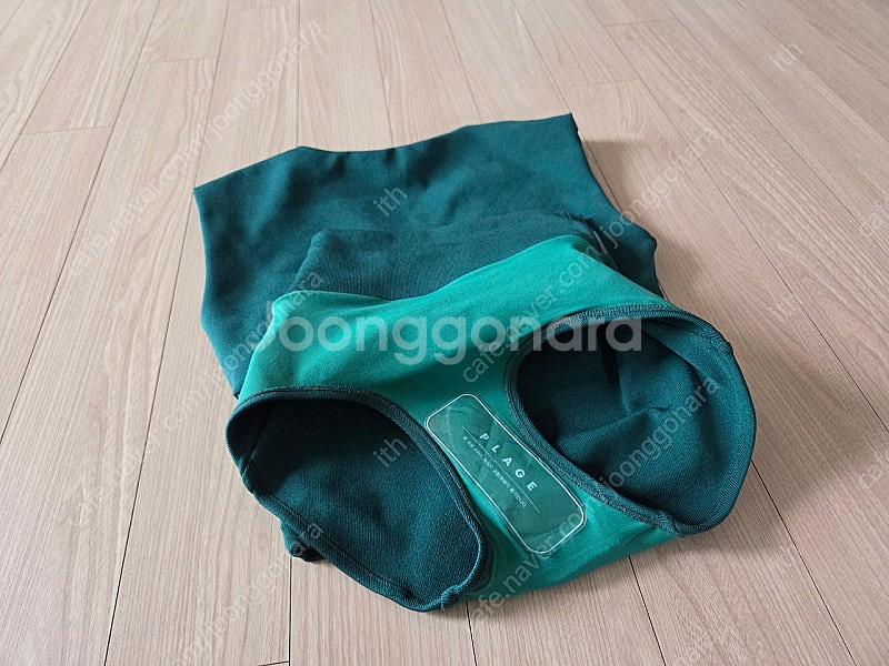 plage 플라주 수영복 립 브이넥 스윔 세트 그린 s...--4