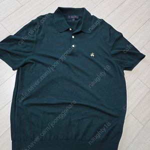 브룩스브라더스 반팔 카라 니트 진그린 XL