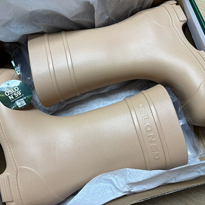 오슬로레인부츠 여성장화 베이지 230사이즈 새상품/택포