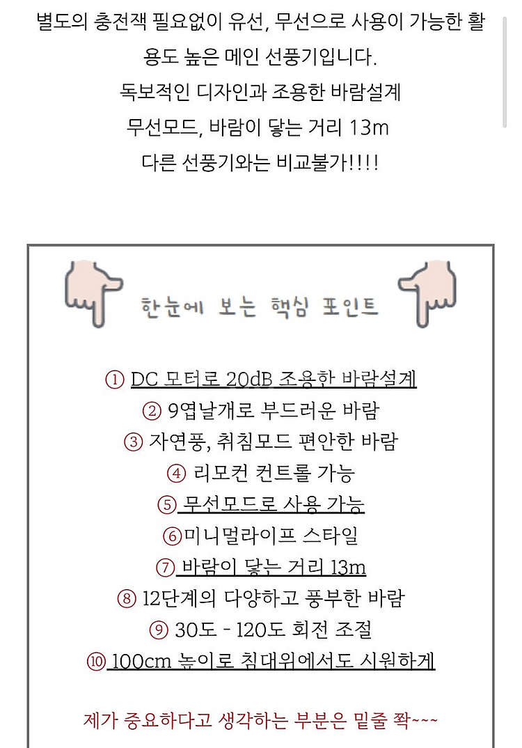 독일 코흐위버 유무선 선풍기 KC F100S--4