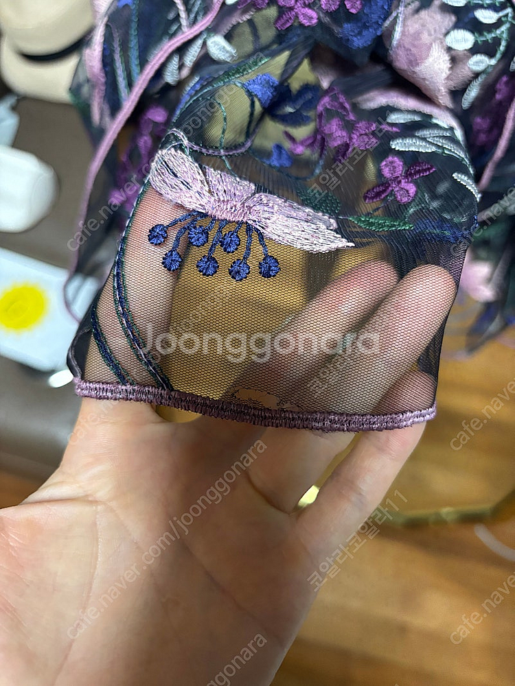 씨호린 플라워 자수 스커트 S--3