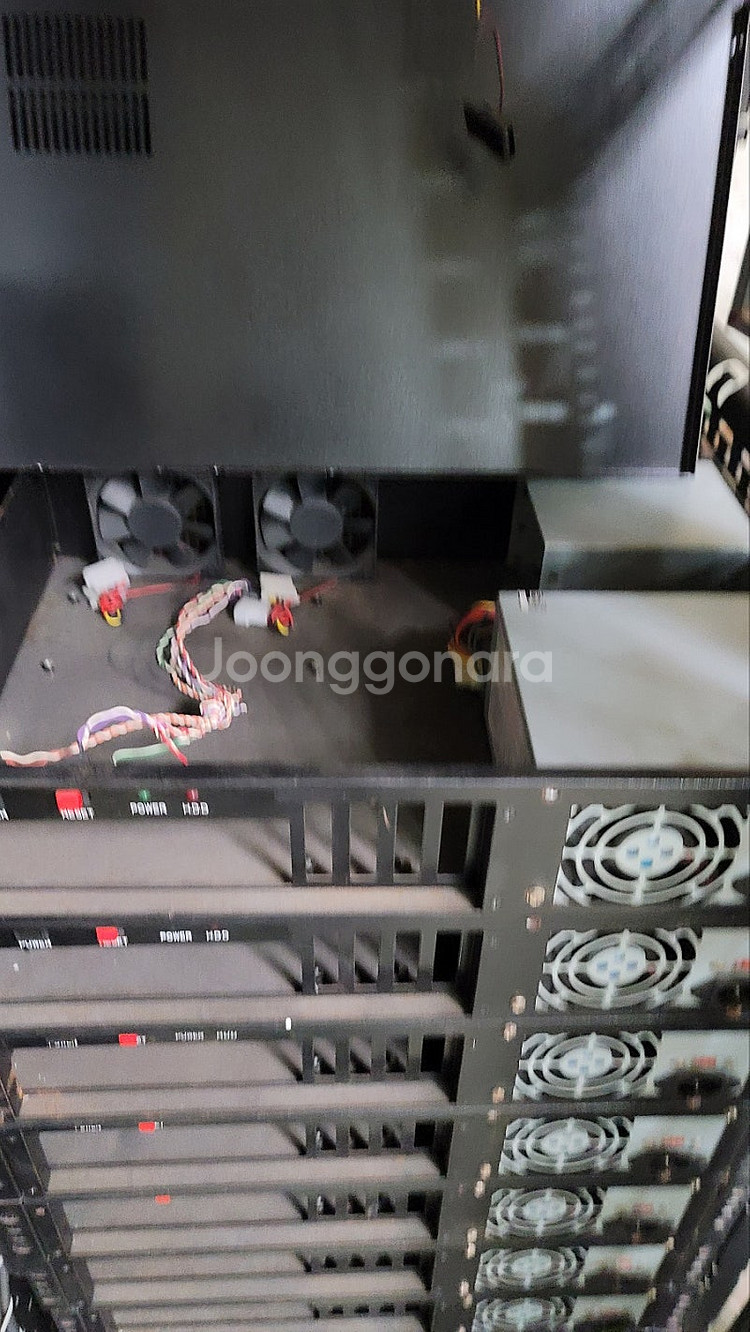 2U 서버케이스 컴퓨터 케이스 랙 장착용 파워포함--1