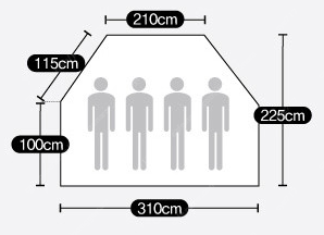더이든 새턴2룸 이너용 호환 15T(1.5cm) 텐트 ...--3