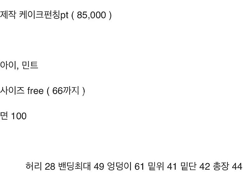 바이씨니 제작의류 5가지 급처합니다^^--2