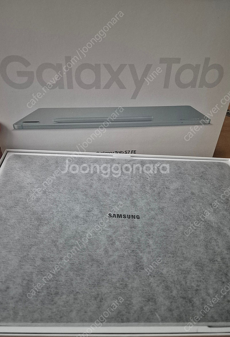 갤럭시탭 S7 FE WIFI 64G 미스틱그린 풀박 팝...--0