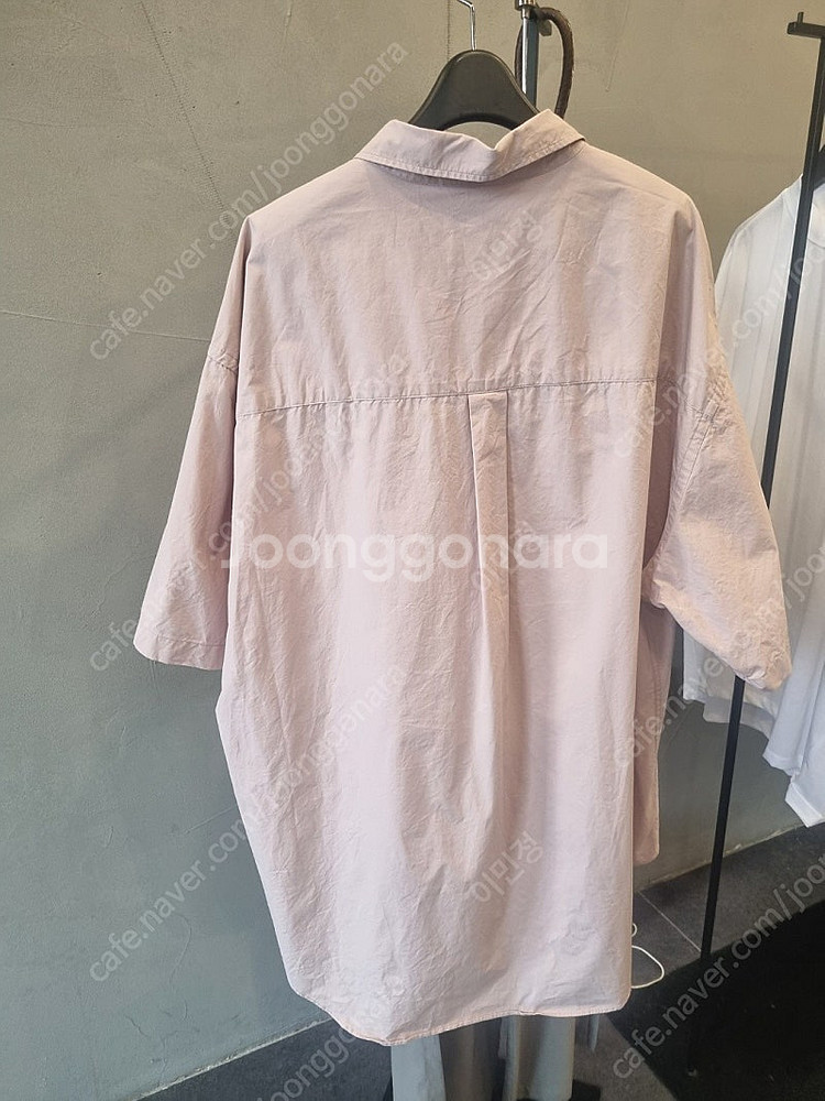 24ss 모이프 유니폼 하프셔츠 페일핑크 3--1