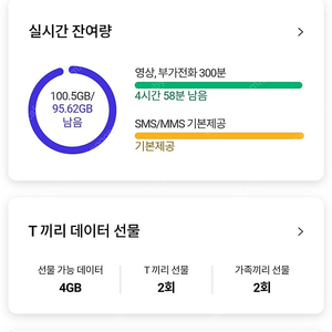 SK데이터 2기가 팝니다
