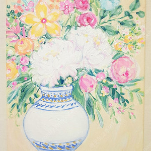 꽃그림 작가 원화 꽃병 작약 그림