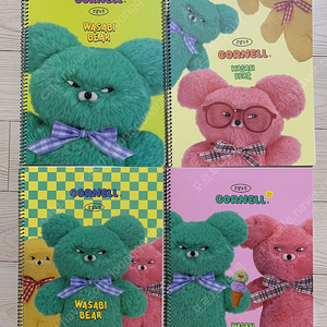 B5 와사비베어 코넬 노트(넓은칸) 스프링 노트 190X260 35p 4권