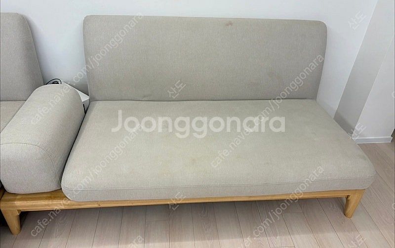 패브릭 카우치 소파(4인용) 중고 팝니다--1