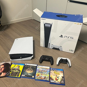 PS5 디스크 에디션 풀박스 + 삼성 ssd 1tb 장착 + 듀얼센스 2개 + 게임cd 포함 풀박 판매합니다
