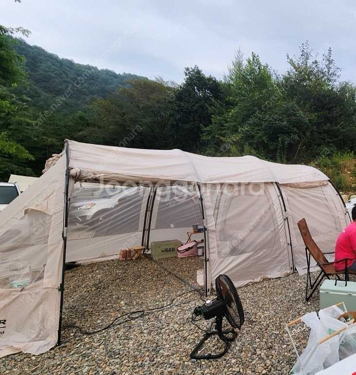 아이더 퀀텀 터널형 텐트 + 맞춤 러그--0