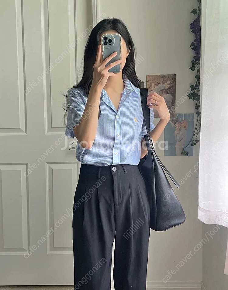 폴로 보이즈 반팔셔츠 시어서커 블루 XL 새상품--3