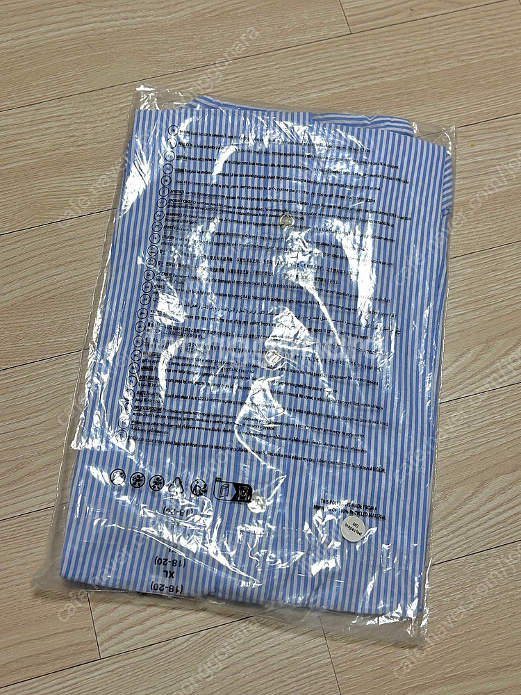 폴로 보이즈 반팔셔츠 시어서커 블루 XL 새상품--6