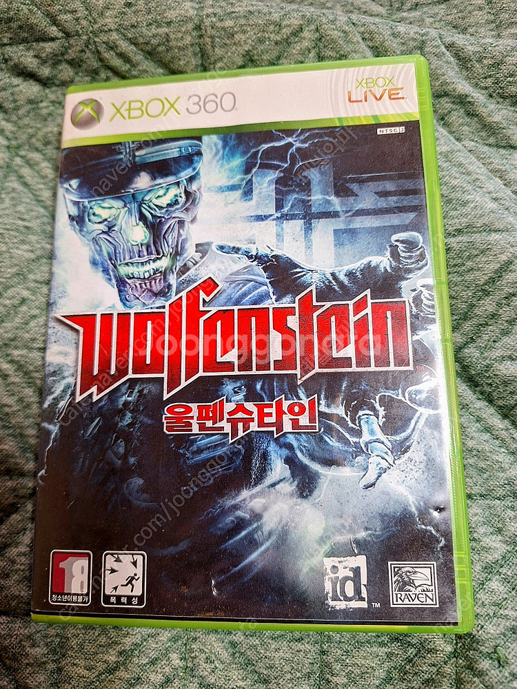 xbox360 울펜슈타인 정발판팝니다 상태좋음 1500...--0